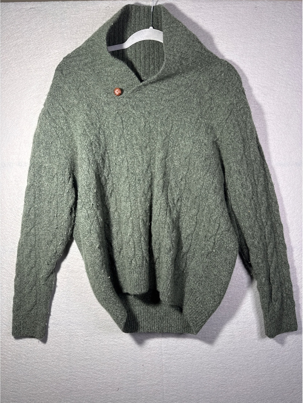 Jos. A. Bank Executive Collection Men's Lambswool Cable Knit Sweater Size L